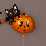 Шар (14''/36 см) Мини-фигура, Котенок с тыквой, 1 шт., G72209