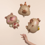 Шар с клапаном (15''/38 см) Мини-фигура, Капибара с черепашкой, 1 шт., 26741