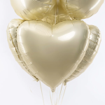 Шар (18''/46 см) Сердце, Золото, Сатин, 1 шт., 201500SPG