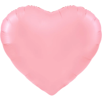 Шар (68''/173 см) Сердце, Светло-розовый, Сатин, 1 шт. в уп., 24727