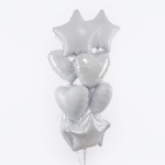 Шар (19''/48 см) Сердце, Белый, 1 шт., 758113