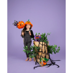 Шар (14''/36 см) Мини-фигура, Котенок с тыквой, 1 шт., G72209