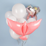 Шар с клапаном (17''/43 см) Мини-фигура, Кольцо с бриллиантом, Розовое Золото, 1 шт., 160762