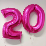 Шар (40''/102 см) Цифра, 0, Фуше, 1 шт., 901760F