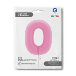 Шар (40''/102 см) Цифра, 0, Розовая Сакура, Матовый, 1 шт. в уп., 400000MSPK-P