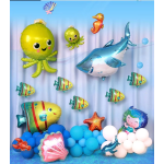 Шар с клапаном (16''/41 см) Мини-фигура, Осьминог, 1 шт., 17203