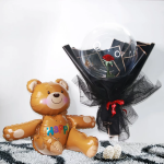 Шар (18''/46 см) Сфера, Deco Bubble (черная упаковка), широкий клапан, Прозрачный, Кристалл, 10 шт. , 5523182