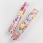 Пневмохлопушка (12/30 см), Праздничные шарики, Звезды и сердца фольга, Золото/Розовый, 1 шт., 923015