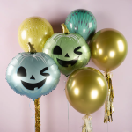 Шар (22''/56 см) Фигура, Тыква на Хэллоуин, Голубой, 1 шт., G72112