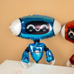 Шар (27''/69 см) Фигура, Робот, Синий, 1 шт., 901892A