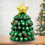 Шар (15''/38 см) Мини-фигура 3d, Новогодняя елка, 1 шт. в уп., 24385