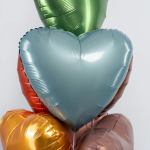 Шар (19''/48 см) Сердце, Утренний туман, Бохо, 1 шт., 228294