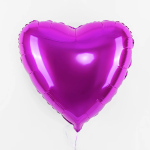 Шар (18''/46 см) Сердце, Пурпурный, 1 шт., 201500PU