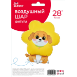 Шар (30''/76 см) Фигура, Песик Цветочек, 1 шт. в уп., 26333