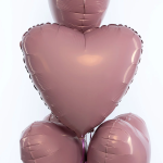Шар (19''/48 см) Сердце, Пустынная роза, Бохо, 1 шт., 228058