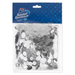 Конфетти фольга Круг, Серебро, Металлик, 1 см, 50 г., 6015214