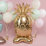 Шар 3D (59''/150 см) Фигура на подставке, Ананас, Золото, 1 шт. в уп., 26465