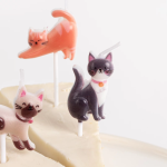 Набор свечей Фигура, Милые котята, Ассорти, 3*3,5 + 4 см, 5 шт. с держат., 639243