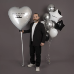 Шар (36''/91 см) Сердце, Белый блеск, 1 шт. в уп., 940820