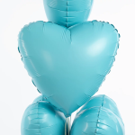 Шар (19''/48 см) Сердце, Мистик, Аквамарин, Сатин, 1 шт., 221318