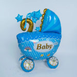 Шар (56''/142 см) Фигура 3D, Коляска для мальчика, 1 шт. в уп., 26173