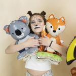 Шар 3D (18''/46 см) Фигура на подставке, Лиса, 1 шт. в уп., 23462