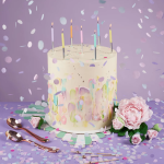 Свечи Нежное ассорти/Серебро, Металлик, 0,55*9,5 + 1 см, 8 шт. с держат., 630260