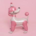 Шар 3D (33''/84 см) Пудель в колпачке, Розовый, 1 шт. в уп., 26602