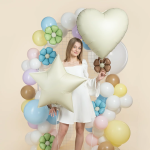 Шар (30''/76 см) Звезда, Кремовый, Сатин, 1 шт. в уп., 27497