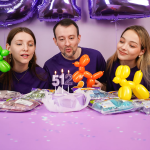 Свеча Цифра, 1 Чистая линия, на шпажке, Сиреневый, 4,7*6,7 + 7 см, 1 шт. с держат., 802791