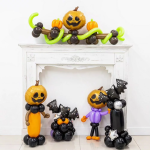 Шар (22''/56 см) Фигура, Страшная тыква на Хэллоуин, Оранжевый, 1 шт., G72067