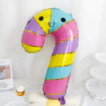 Шар (29''/74 см) Фигура, Леденец трость, Яркие полоски, 1 шт., 23350