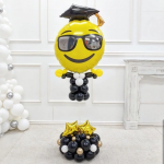 Шар (30''/76 см) Фигура, Смайл Выпускник, 1 шт. в уп., 35547-P