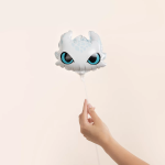 Шар с клапаном (8''/20 см) Мини-фигура, Любимый Дракон, Белый, 1 шт., 27116