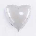 Шар (18''/46 см) Сердце, Белый, 1 шт., 201500B