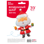 Шар (39''/99 см) Фигура, Дед Мороз с подарками, 1 шт. в уп., 21881P