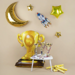 Шар 3D (22''/56 см) Фигура на подставке, Космическая ракета, 1 шт. в уп., 23726