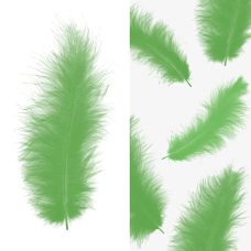 Перья, Премиум, Зеленый, 12-15 см, 30 шт., 6015511