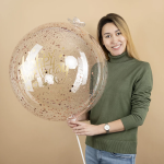Шар (36''/91 см) Сфера, Deco Bubble (синяя упаковка), Прозрачный, Кристалл, 10 шт. в уп., 550177