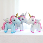 Шар (23''/58 см) Фигура 3D, Единорог с крыльями, Ярко-розовый, 1 шт. в уп., 15135P