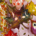 Шар (35''/89 см) Фигура, Кленовый лист, Голография, 1 шт., 25144GH