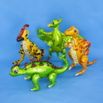 Шар (29''/74 см) Фигура 3D, Динозавр Анкилозавр, Зеленый, 1 шт. в уп., 19563