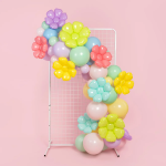 Шар с клапаном (14''/36 см) Мини-цветок, Ромашка, Бирюзовый, 1 шт., 23126