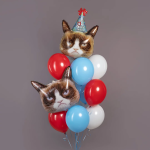 Шар (26''/66 см) Фигура, Сердитая кошка, 1 шт., 27108