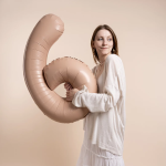 Шар (40''/102 см) Цифра, 6 Slim, Винтажная роза, Матовый, 1 шт. в уп., B901916MVR