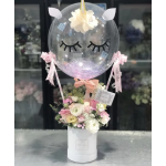 Шар (12''/30 см) Мини-сфера, Deco Bubble (синяя упаковка), Прозрачный, Кристалл, 10 шт. в уп., 550171