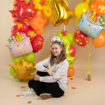 Шар (26''/66 см) Фигура, Школьный пенал, Голубой, Сатин, 1 шт., 26791