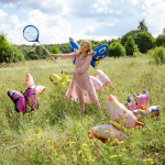 Шар (28''/71 см) Фигура, Бабочка Монарх, Фуше, 1 шт., 19890