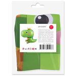 Шар с клапаном (17''/43 см) Мини-фигура, Динозаврик в короне, Зеленый, 5 шт. в уп. (цв.этик.), 23263S5