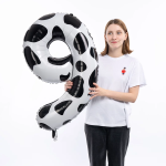 Шар (40''/102 см) Цифра, 9 Пятнышки, Черный/Белый, 1 шт. в уп., 23779